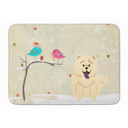 Carolines Treasures Christmas Presents Chow Chow White Machine Washable Memory Foam Mat BB2612RUG